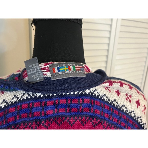 Vintage French Cardigan Ramie and Cotton Sweater by Paris International Size Med - Picture 5 of 7